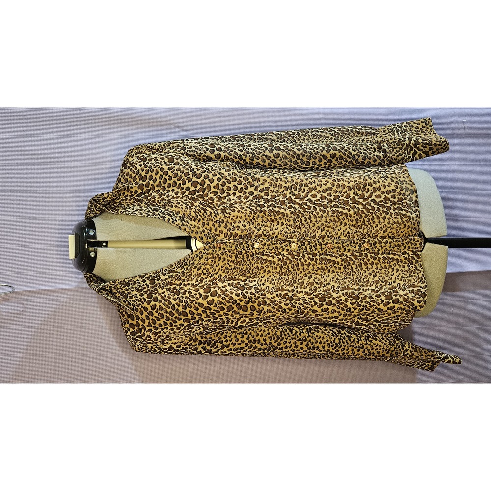 Metro Style, Tan, Brown, Top, Size: 10